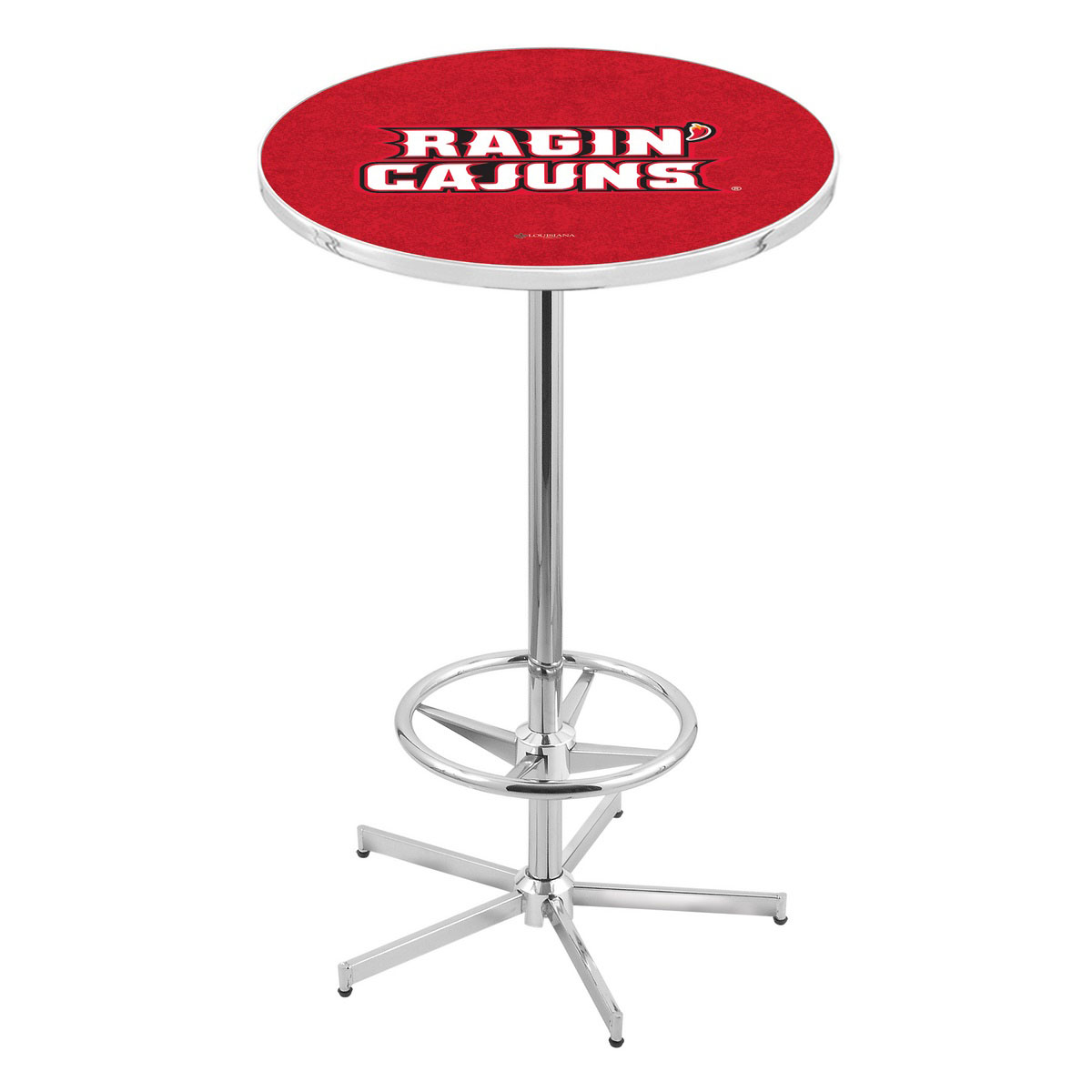 inch Chrome Louisiana-Lafayette Pub Table