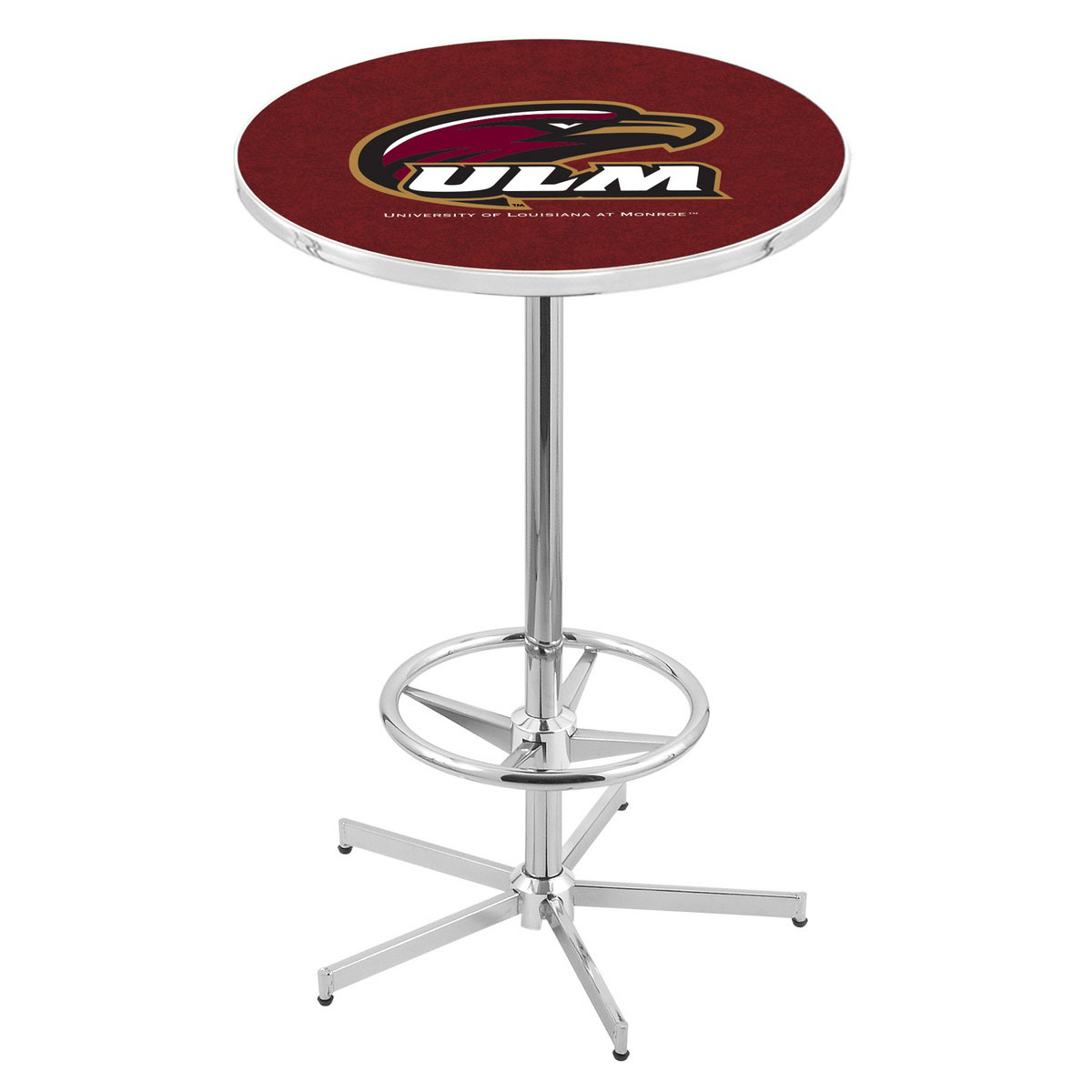 inch Chrome Louisiana-Monroe Pub Table