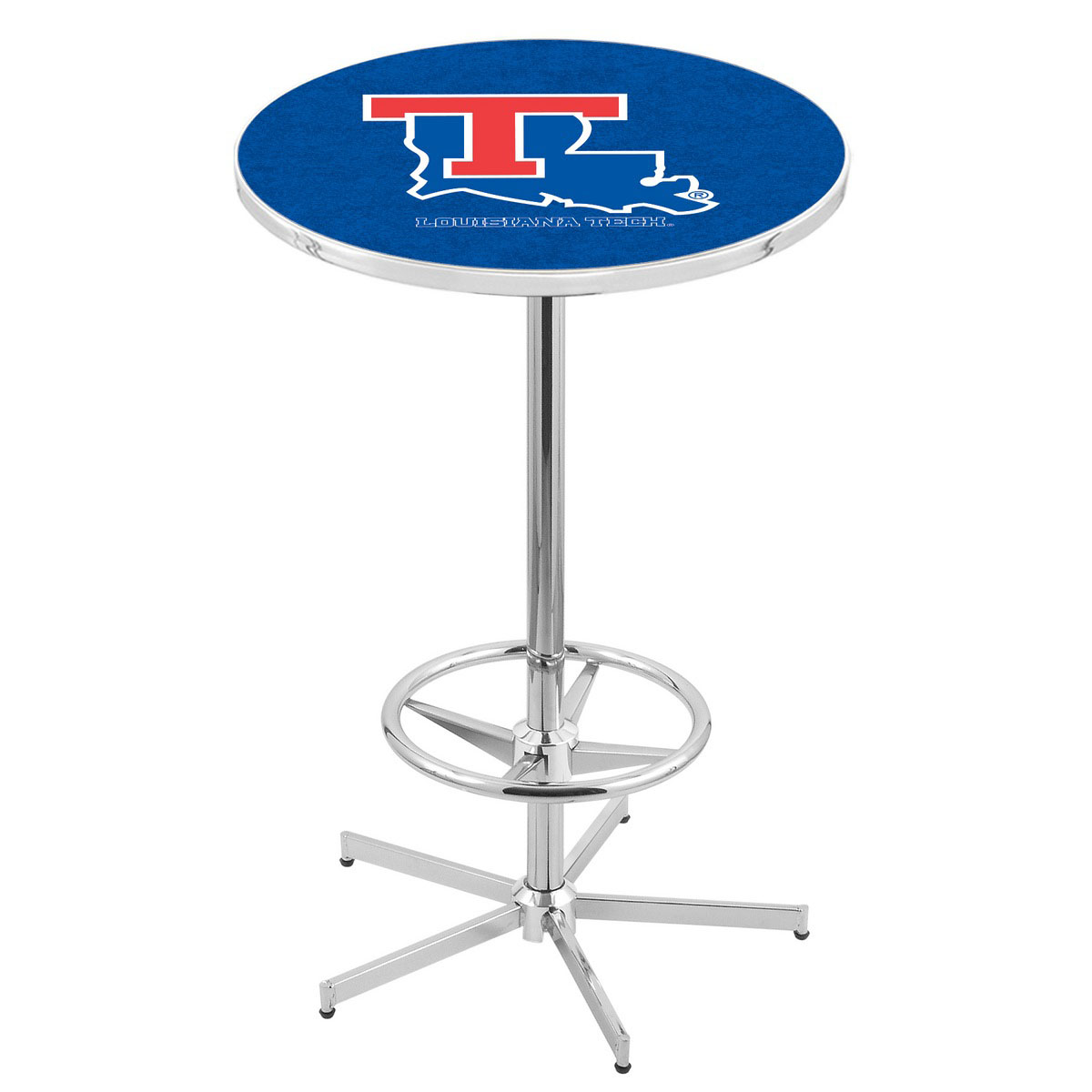inch Chrome Louisiana Tech Pub Table