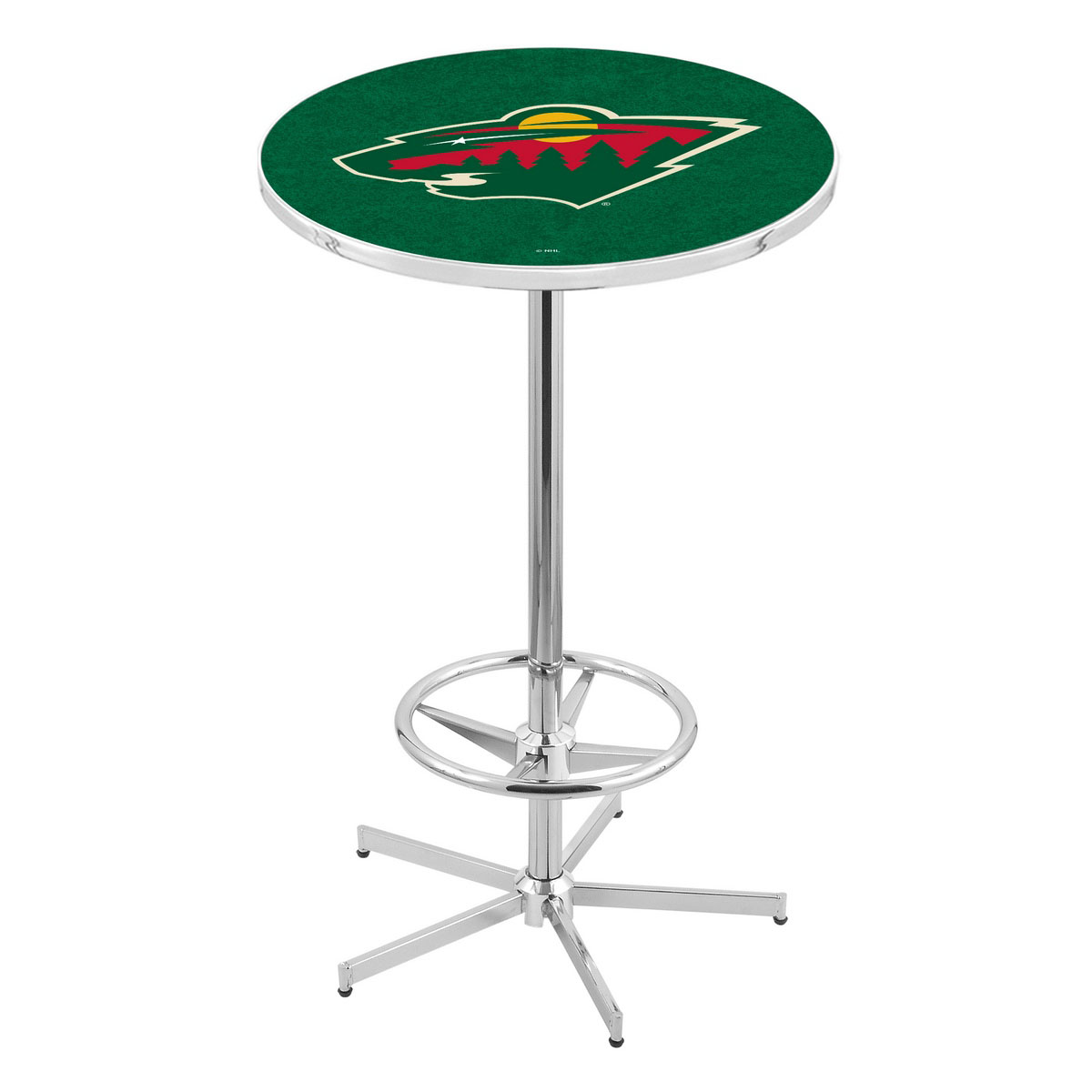 inch Chrome Minnesota Wild Pub Table