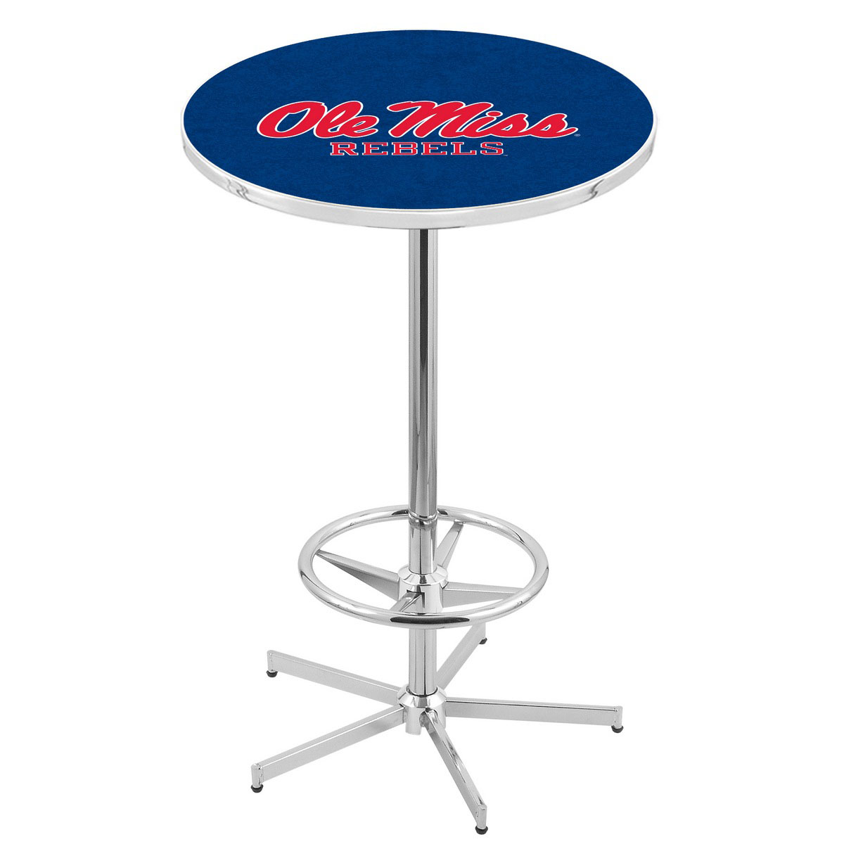 inch Chrome Ole' Miss Pub Table