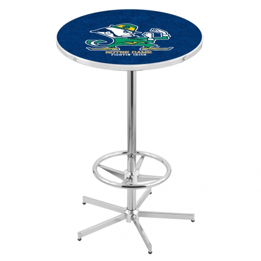 42 inch Chrome Notre Dame Leprechaun Pub Table