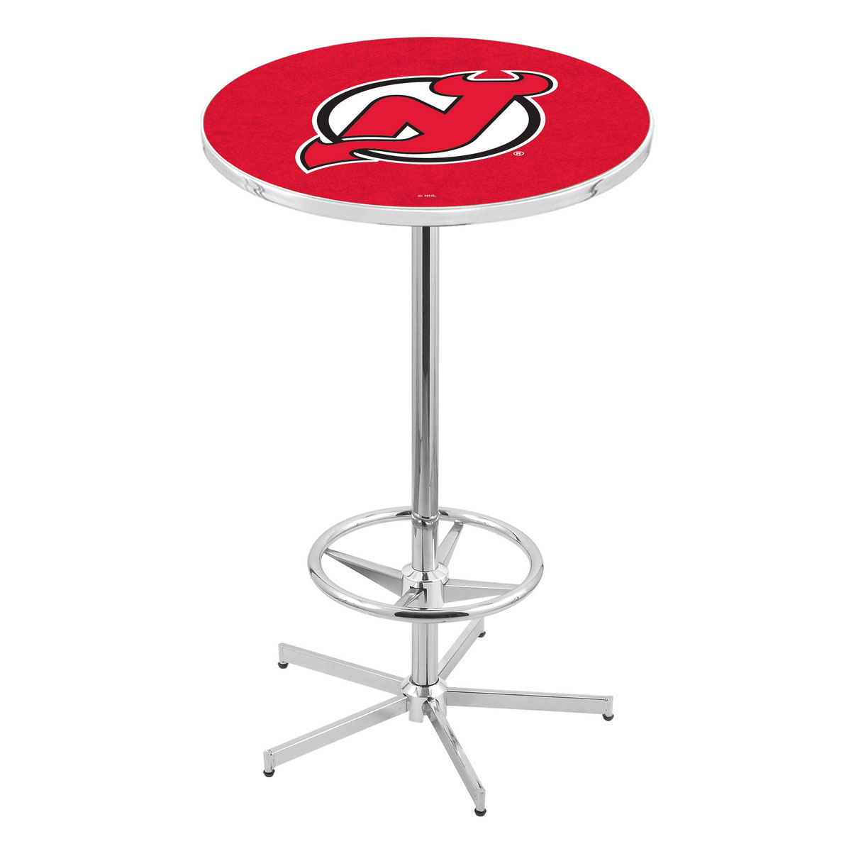 inch Chrome New Jersey Devils Pub Table