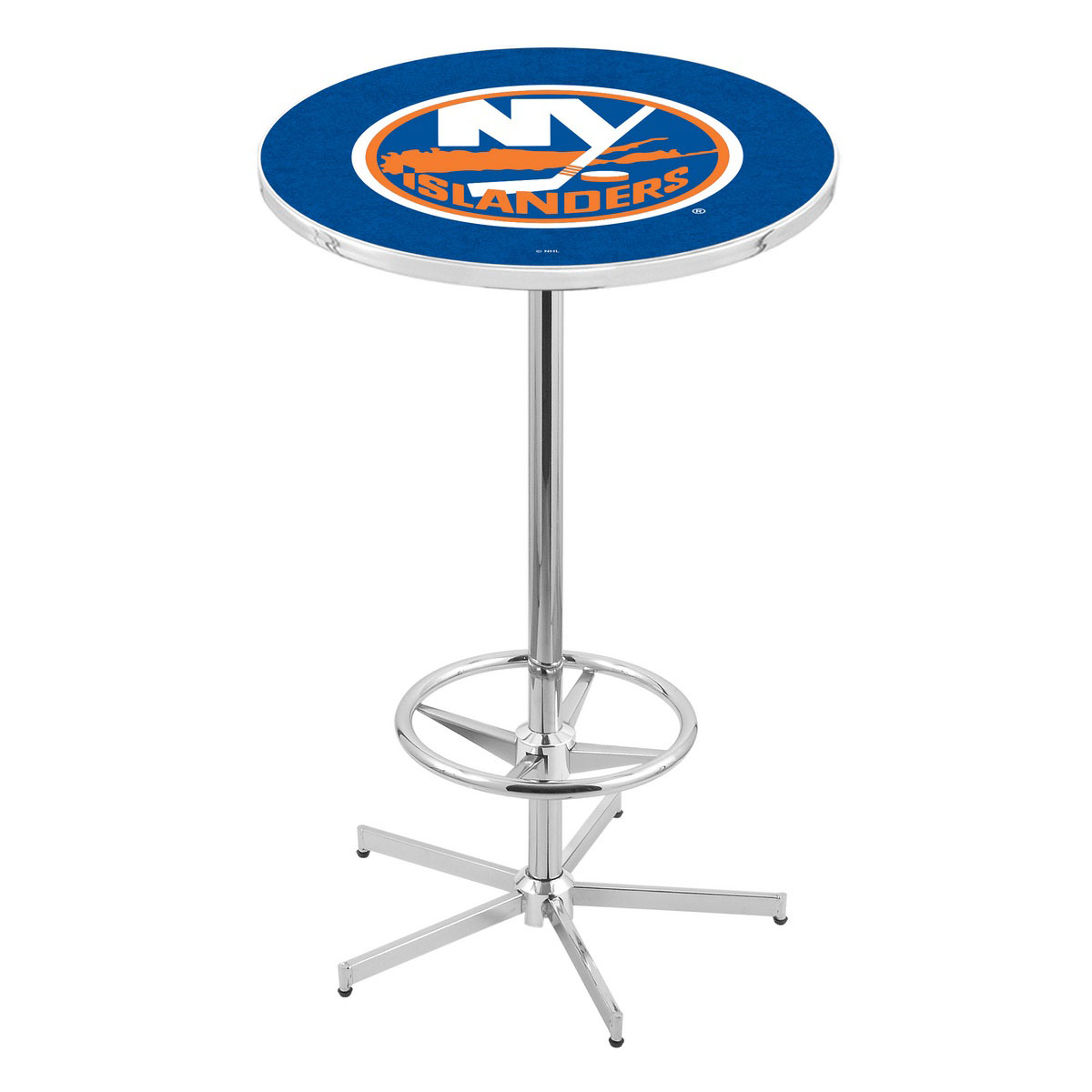 inch Chrome New York Islanders Pub Table