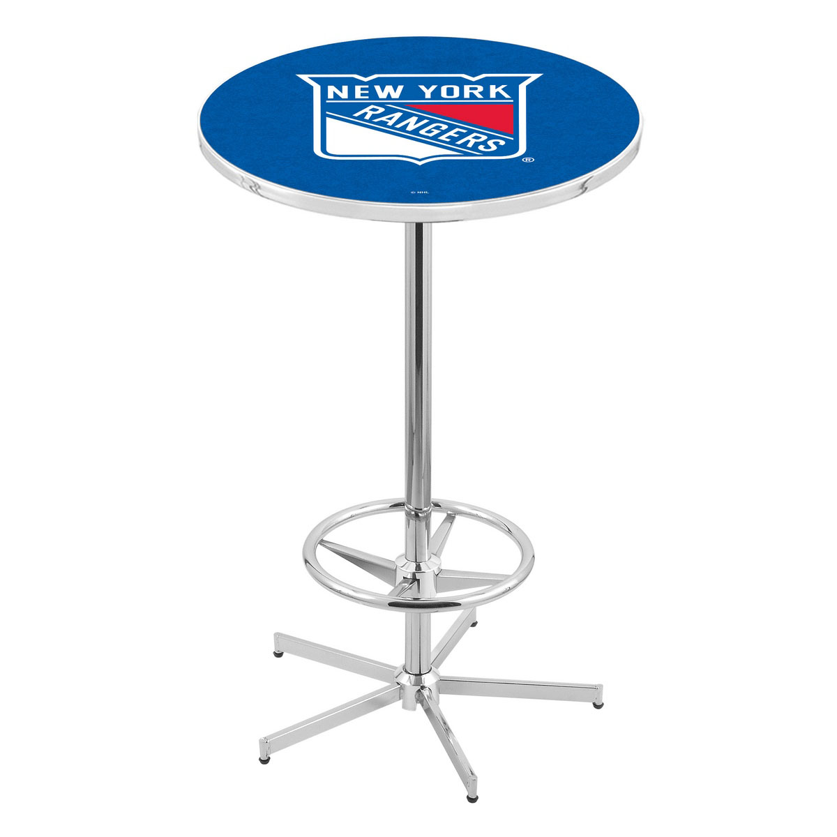 inch Chrome New York Rangers Pub Table