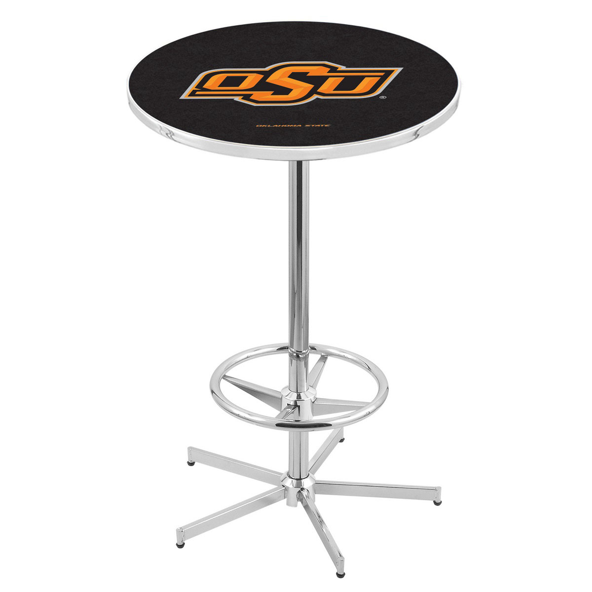 inch Chrome Oklahoma State Pub Table