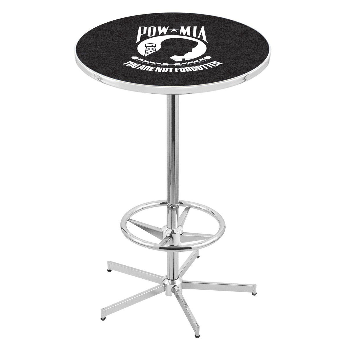 inch Chrome POW/MIA Pub Table