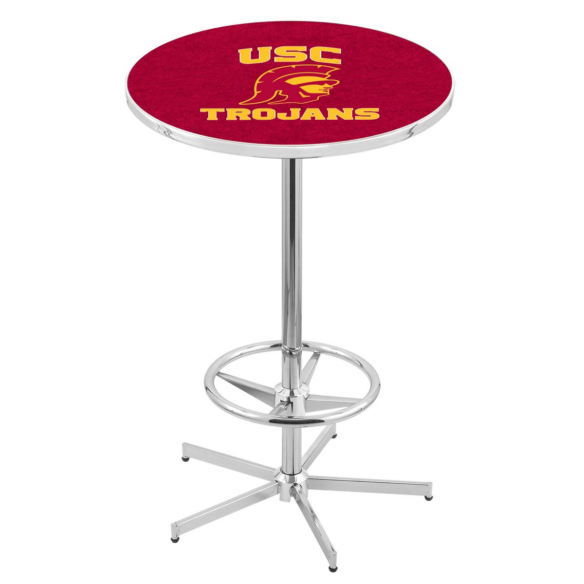 inch Chrome USC Trojans Pub Table
