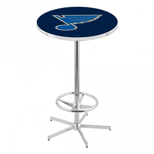 42 inch Chrome St Louis Blues Pub Table