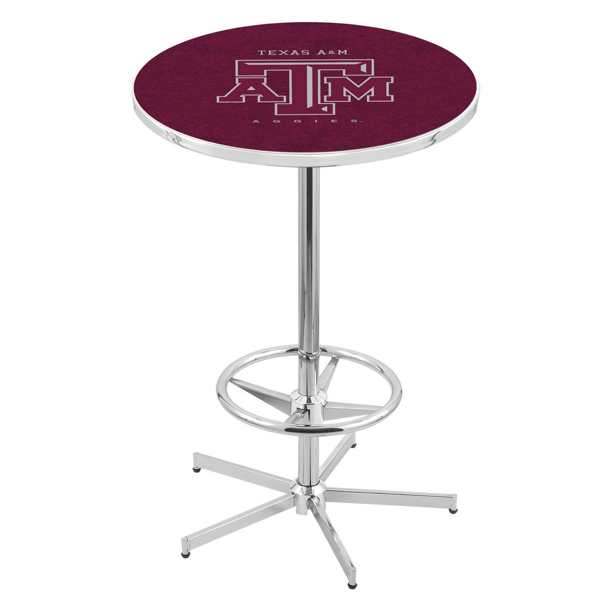 inch Chrome Texas A&M Pub Table