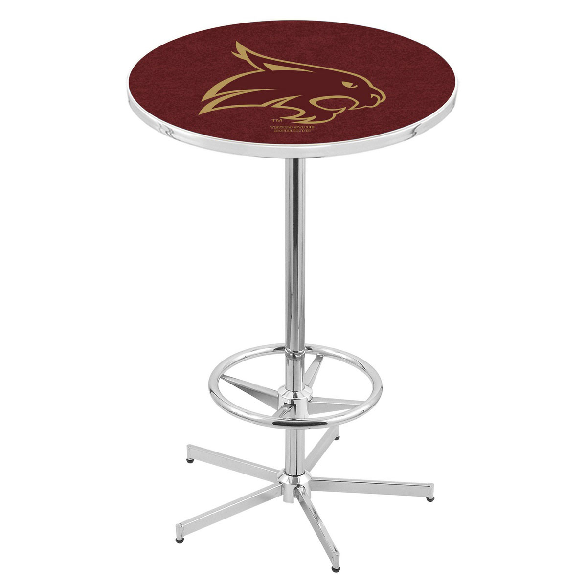 inch Chrome Texas State Pub Table