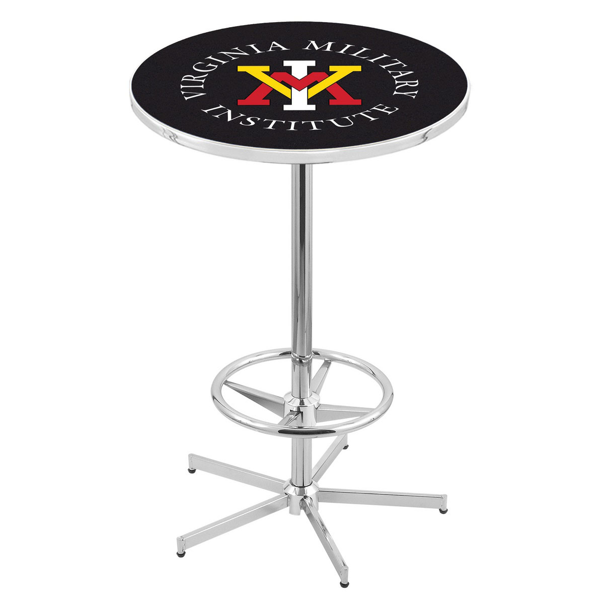 inch Chrome Virginia Military Institute Pub Table