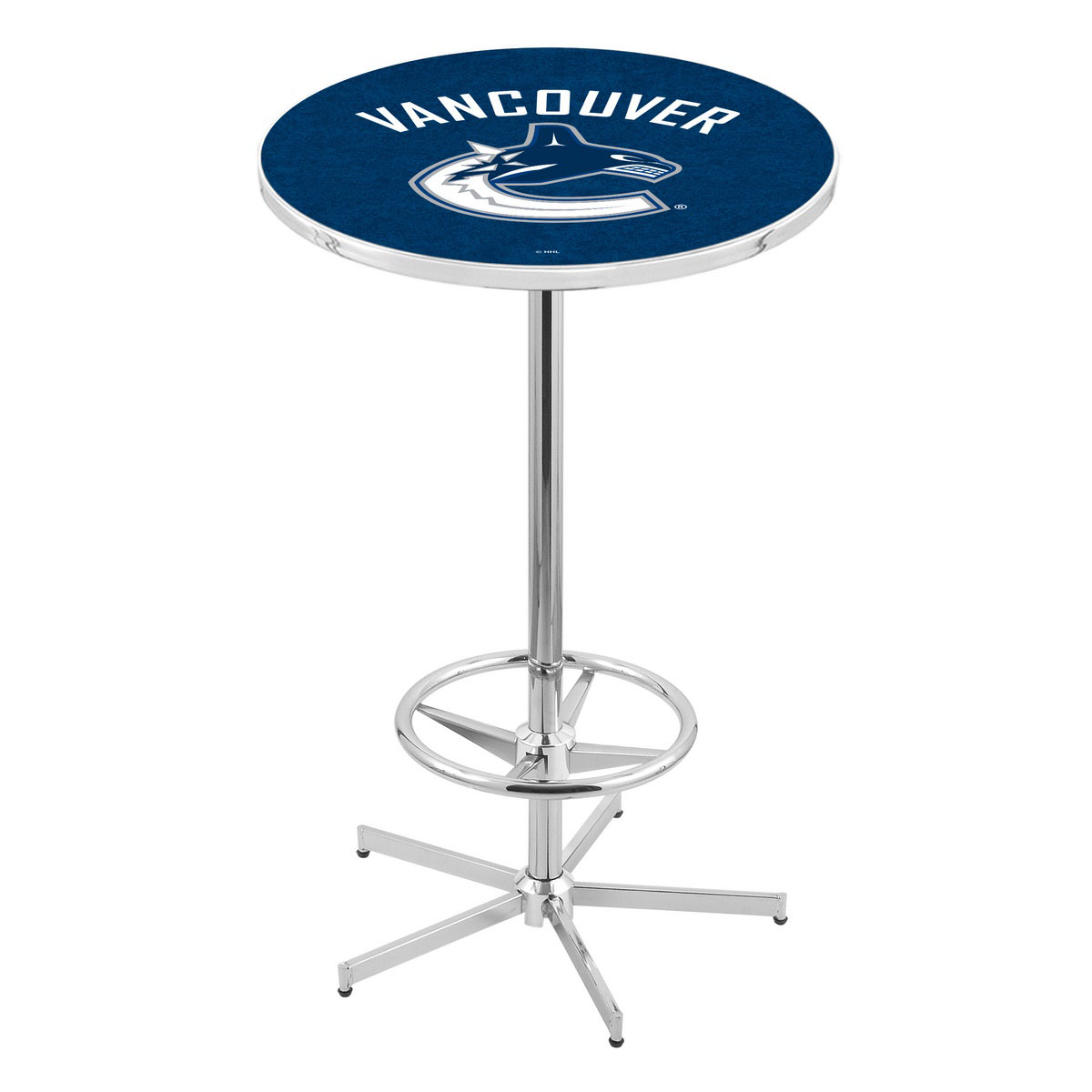 inch Chrome Vancouver Canucks Pub Table