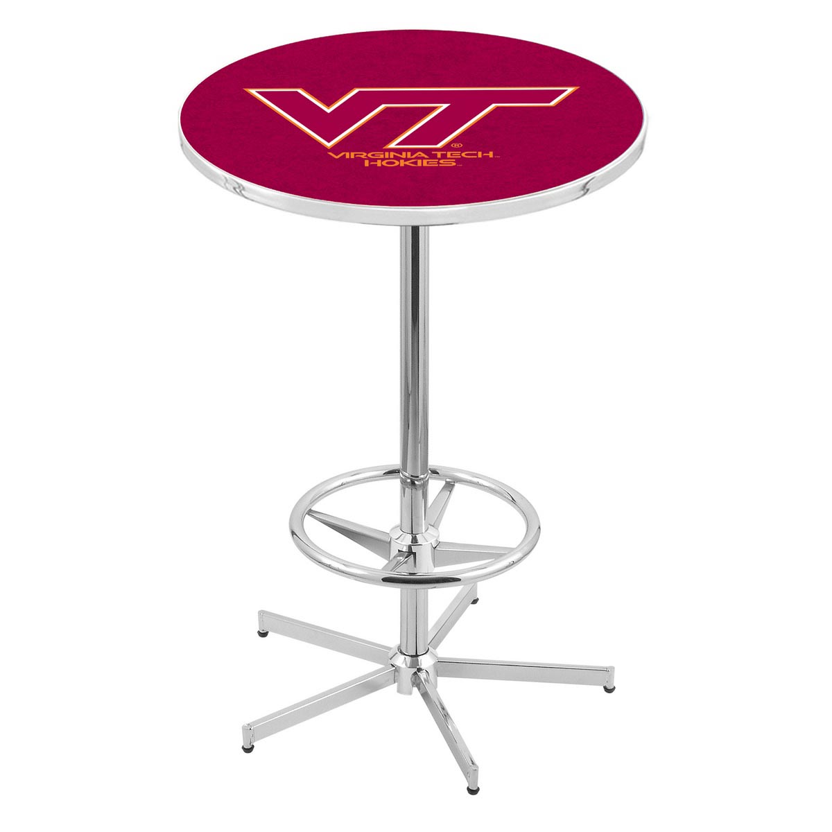 inch Chrome Virginia Tech Pub Table