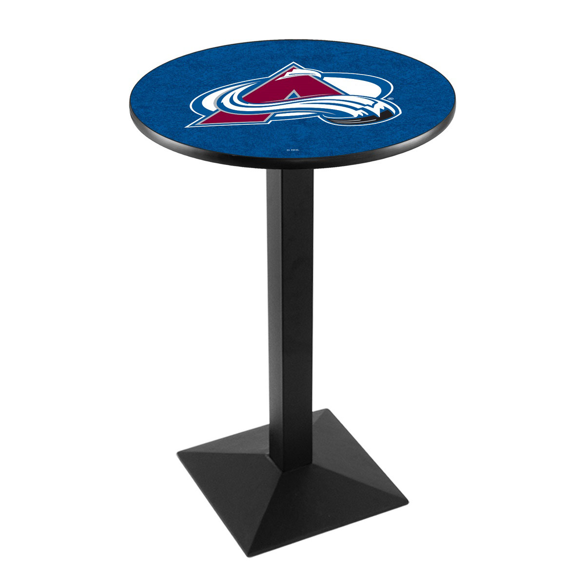 Colorado Avalanche Logo Pub Bar Table with Square Stand