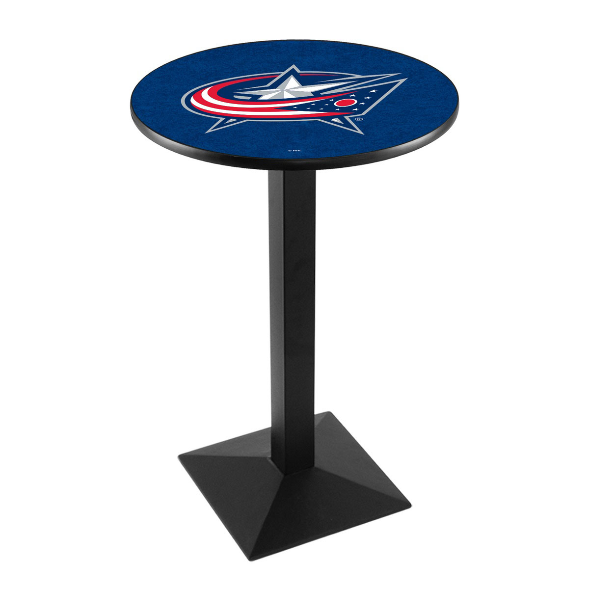 Columbus Blue Jackets Logo Pub Bar Table with Square Stand