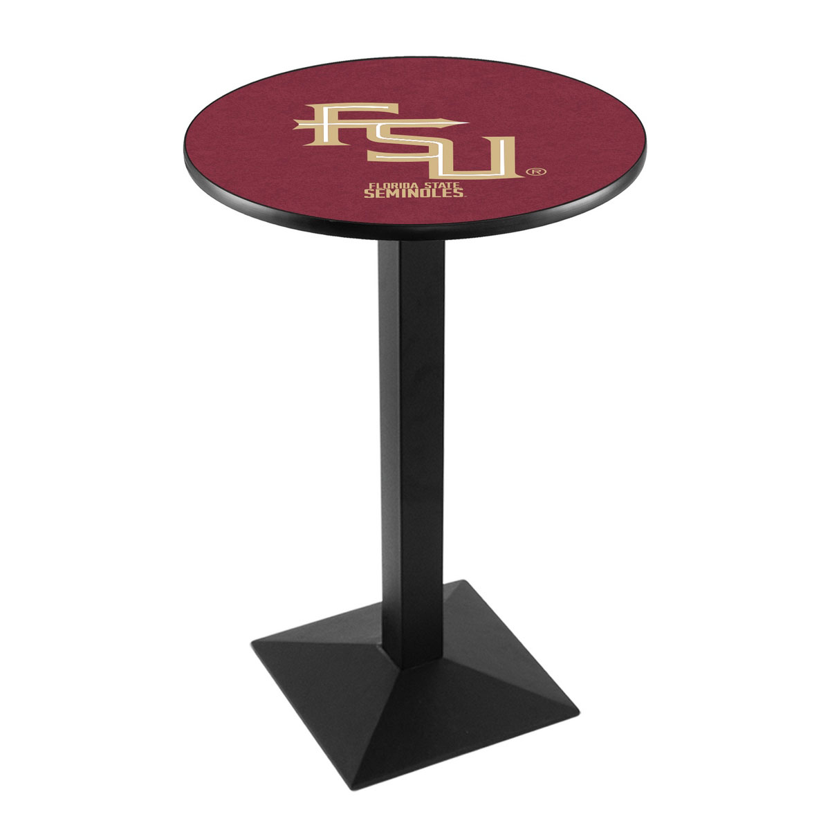 Florida State (Script) Logo Pub Bar Table with Square Stand