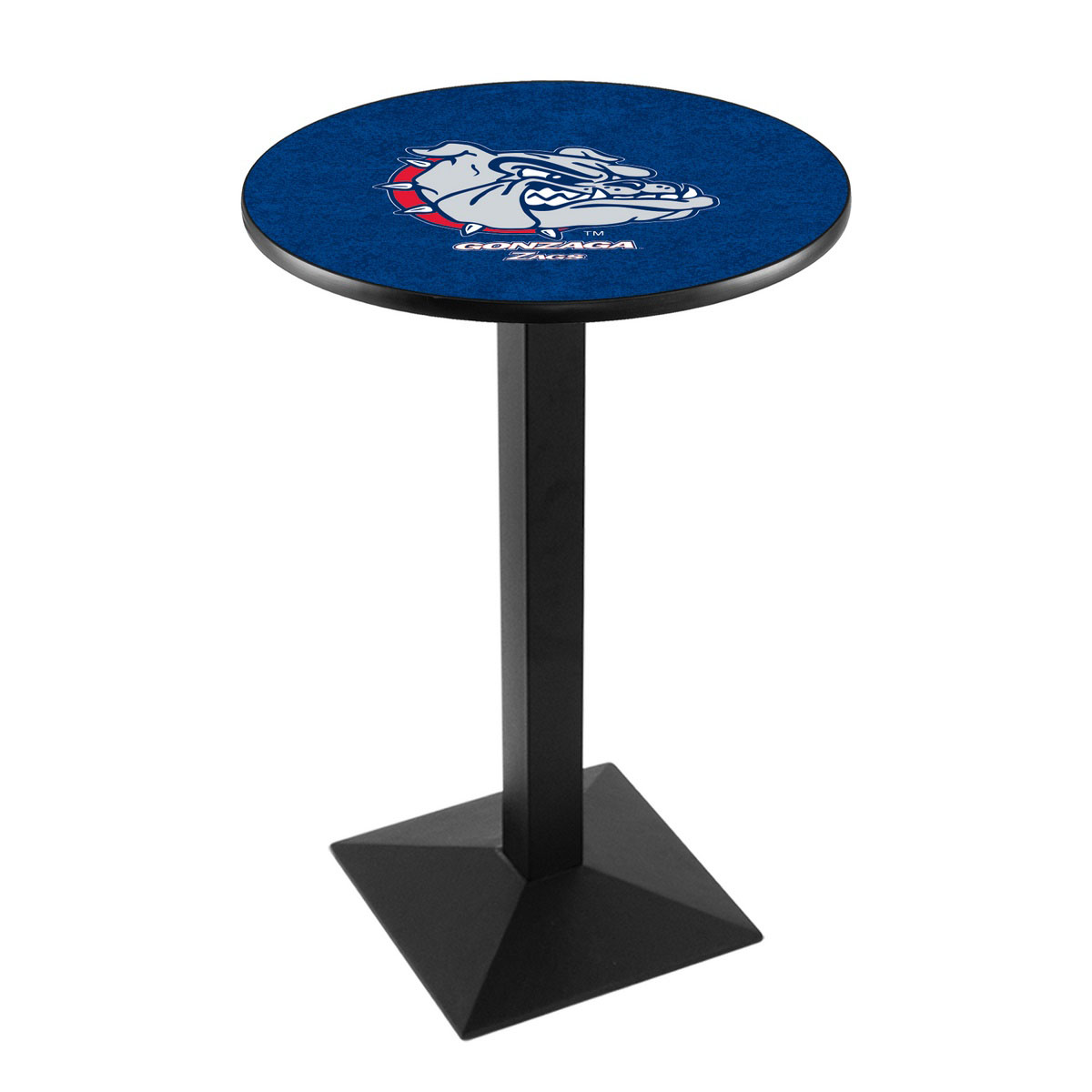 Gonzaga Logo Pub Bar Table with Square Stand
