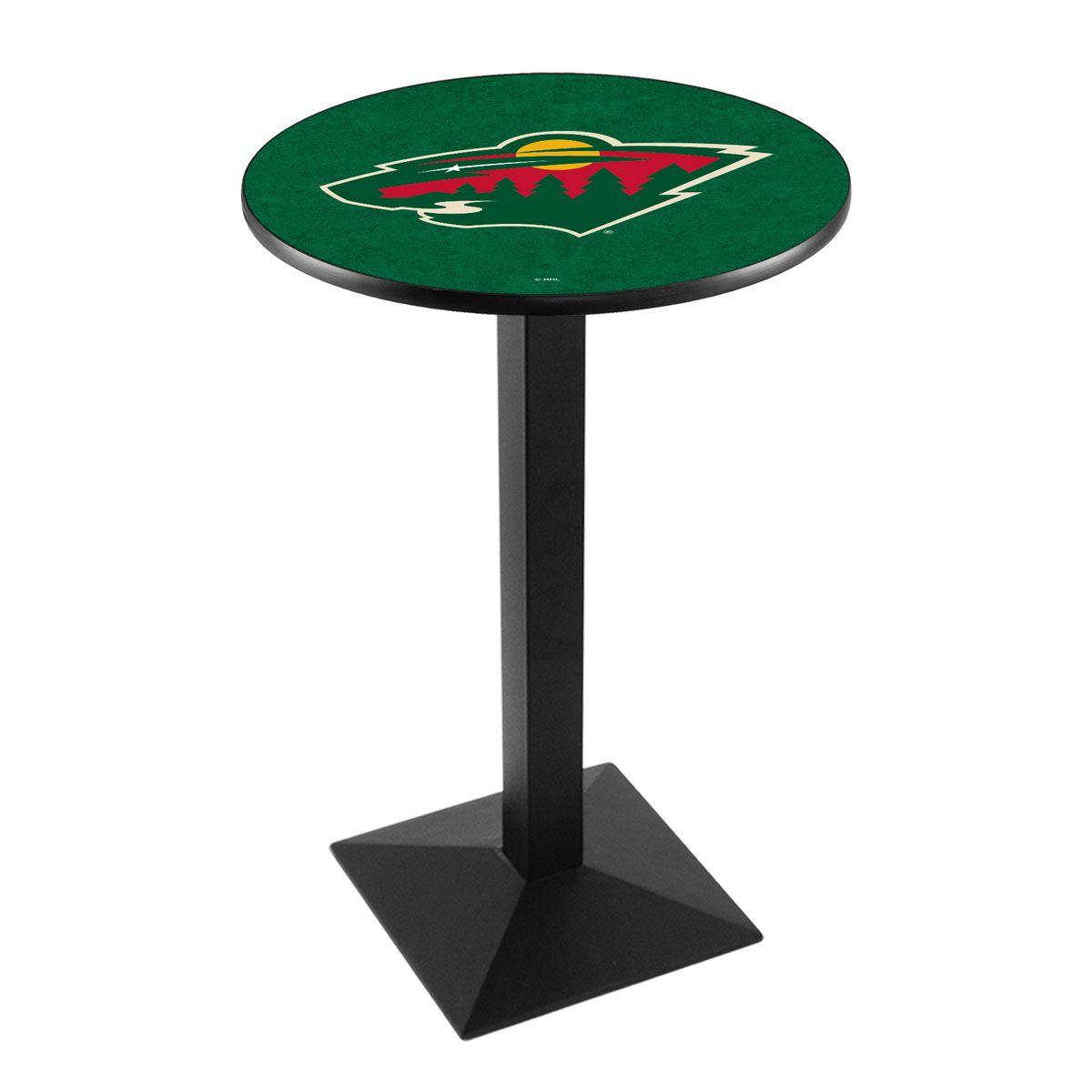 Minnesota Wild Logo Pub Bar Table with Square Stand