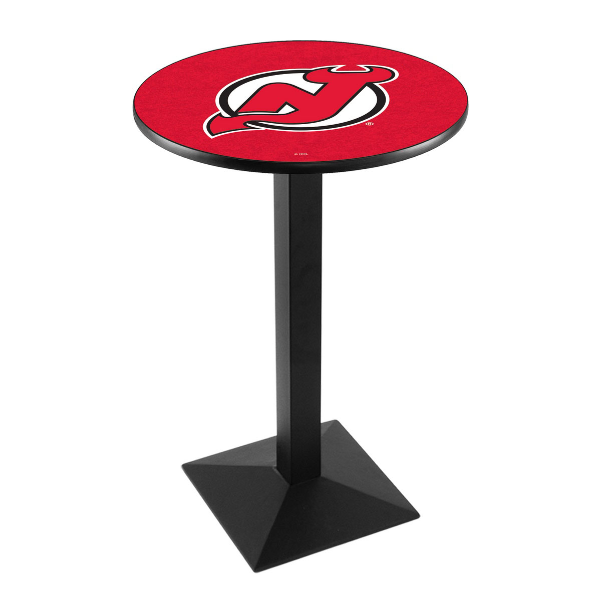 New Jersey Devils Logo Pub Bar Table with Square Stand