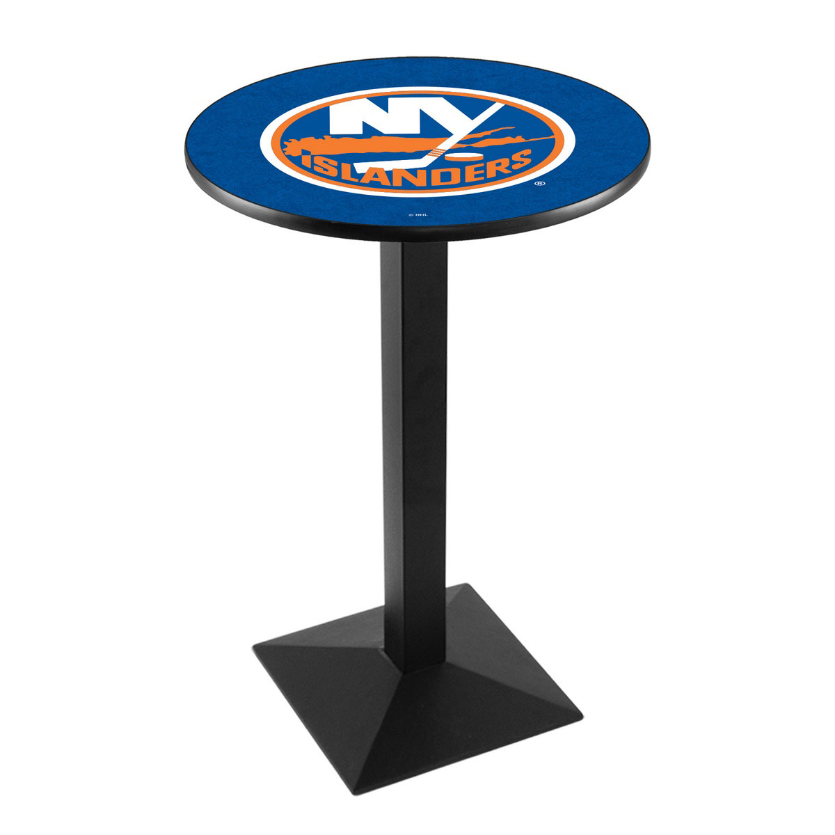 New York Islanders Logo Pub Bar Table with Square Stand