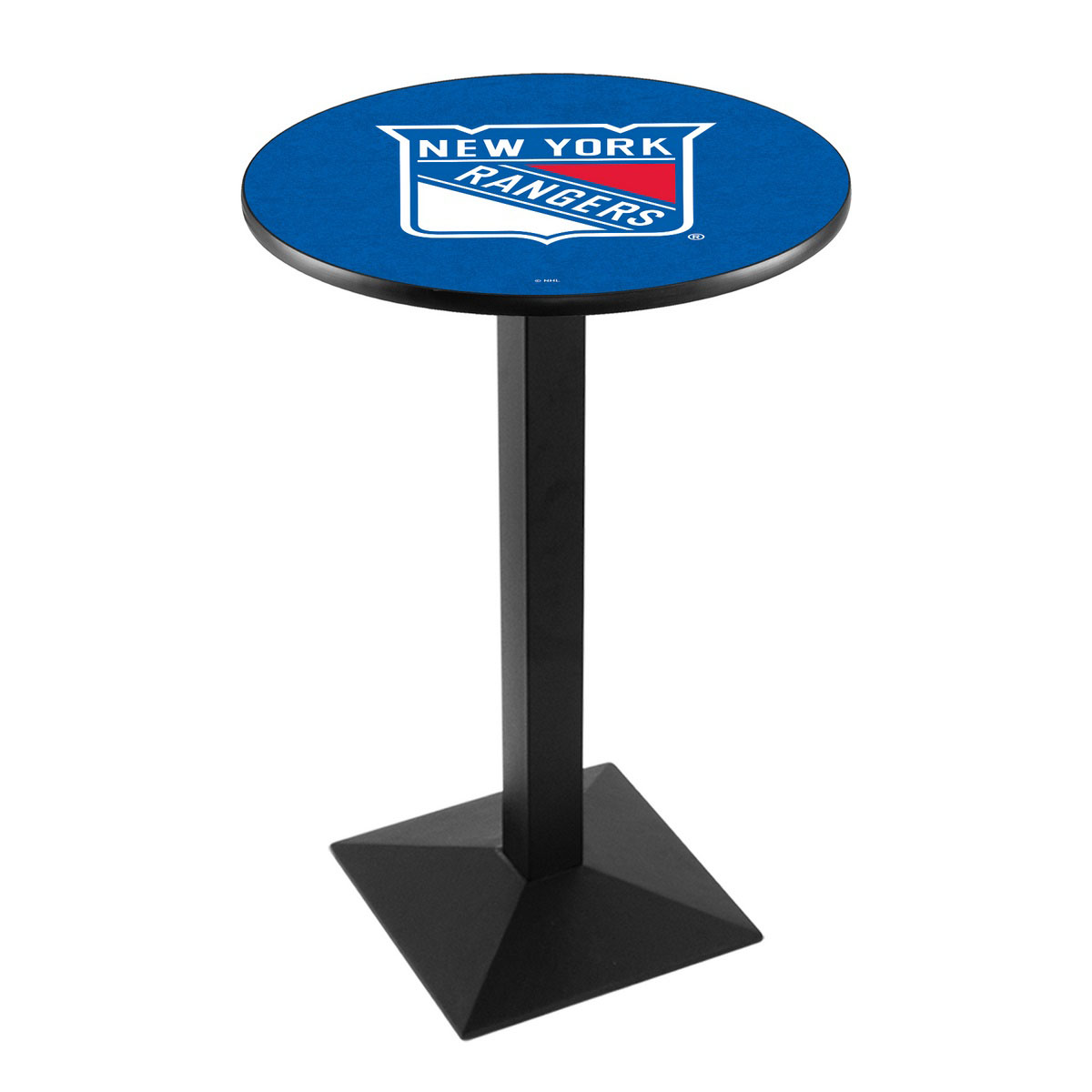 New York Rangers Logo Pub Bar Table with Square Stand