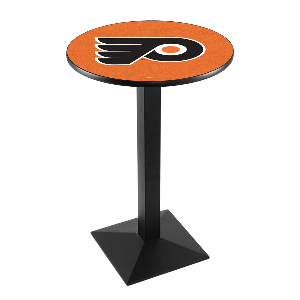 Philadelphia Flyers (Orange Background) Logo Pub Bar Table with Square Stand
