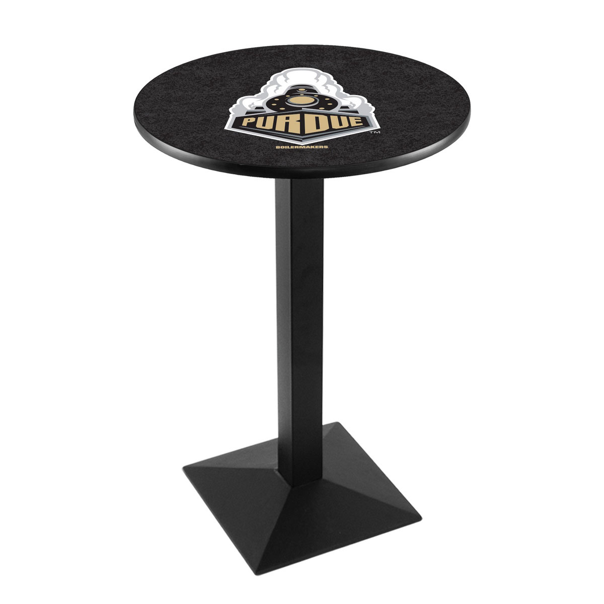 Purdue Logo Pub Bar Table with Square Stand