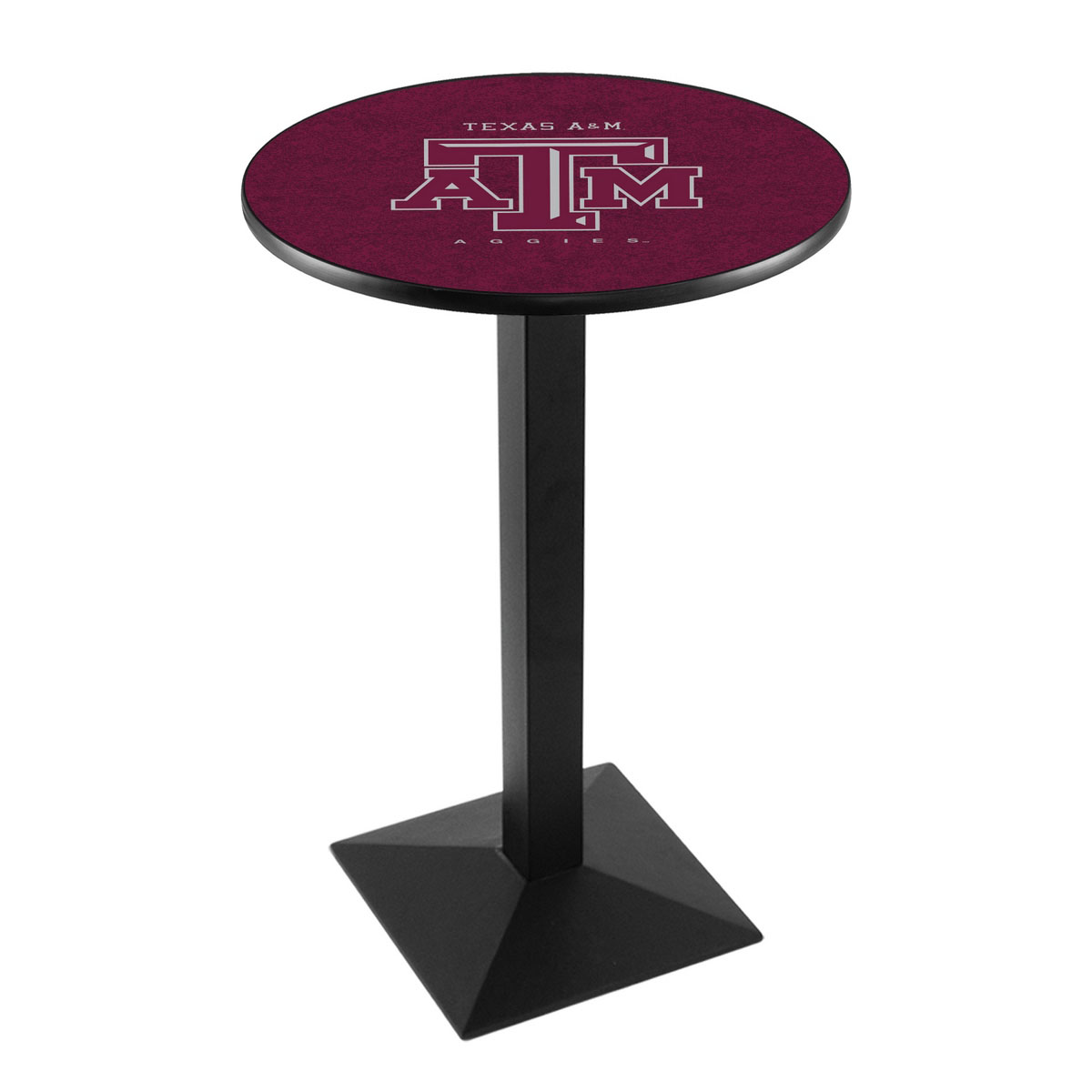Texas A&M Logo Pub Bar Table with Square Stand