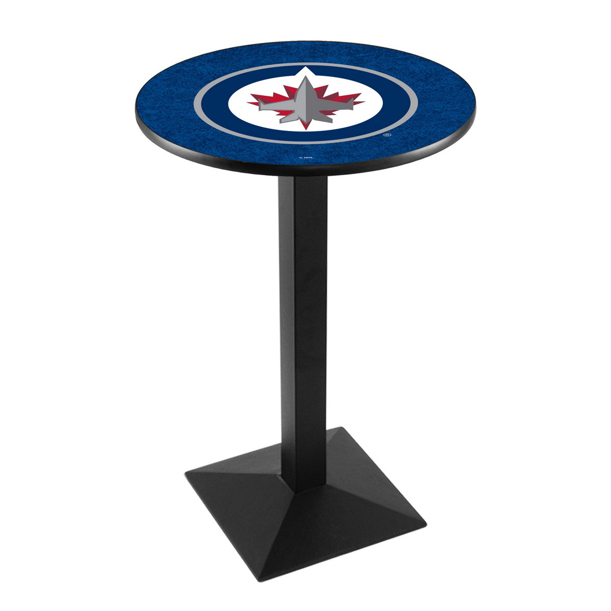 Winnipeg Jets Logo Pub Bar Table with Square Stand