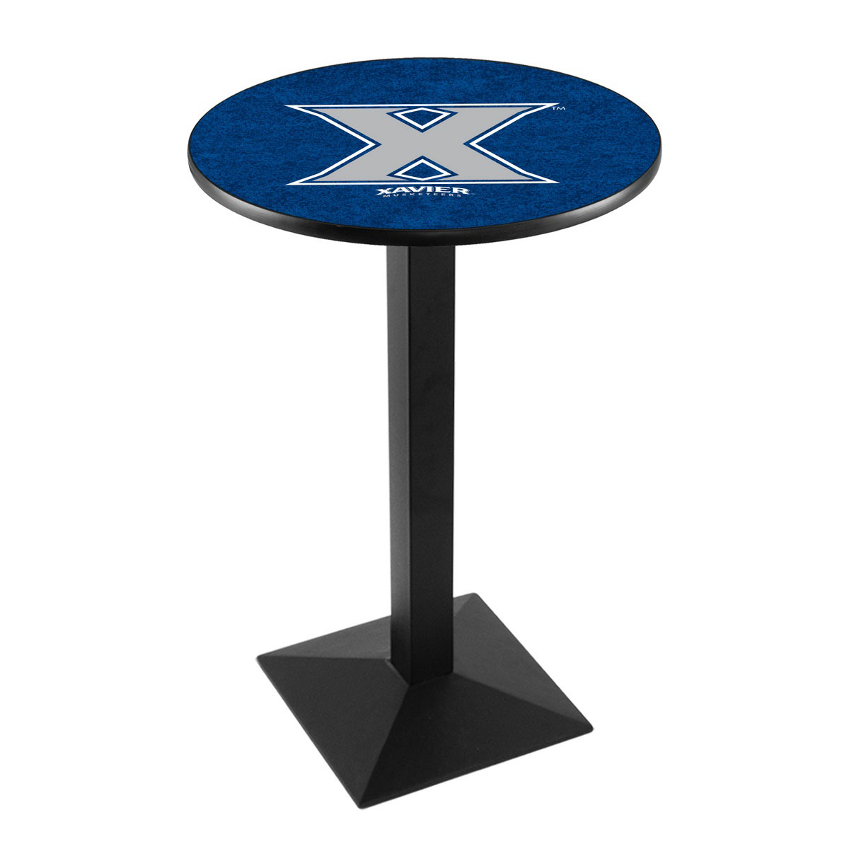 Xavier Logo Pub Bar Table with Square Stand