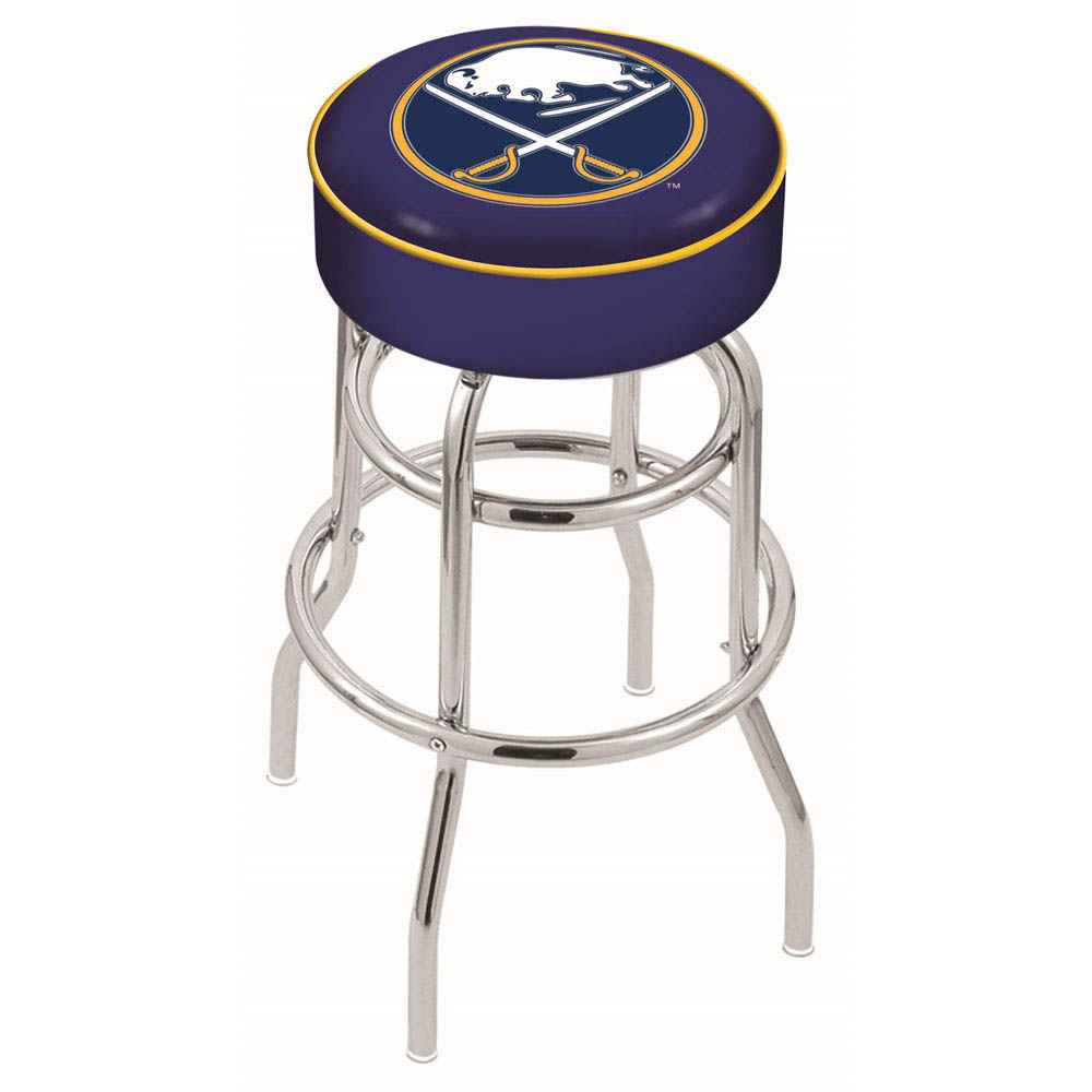 inch Buffalo Sabres Chrome 2-Ring Base Swivel Bar Stool