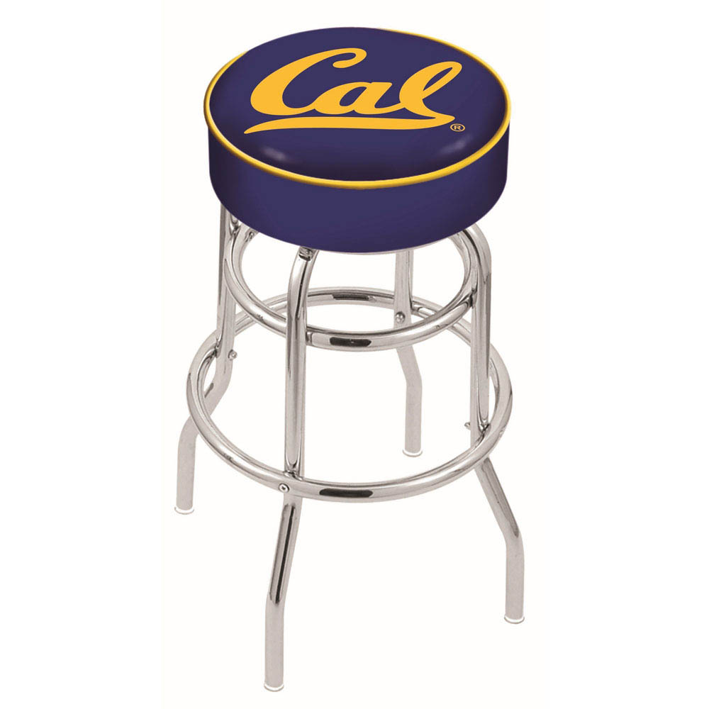 25 inch Cal Chrome 2-Ring Base Swivel Bar Stool