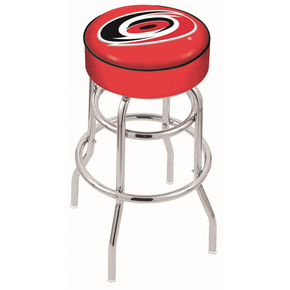 inch Carolina Hurricanes Chrome 2-Ring Base Swivel Bar Stool