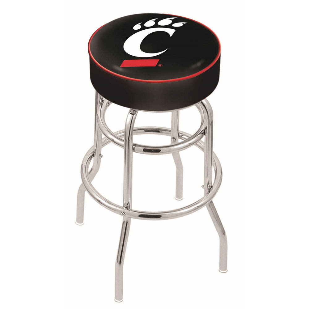 inch Cincinnati Chrome 2-Ring Base Swivel Bar Stool
