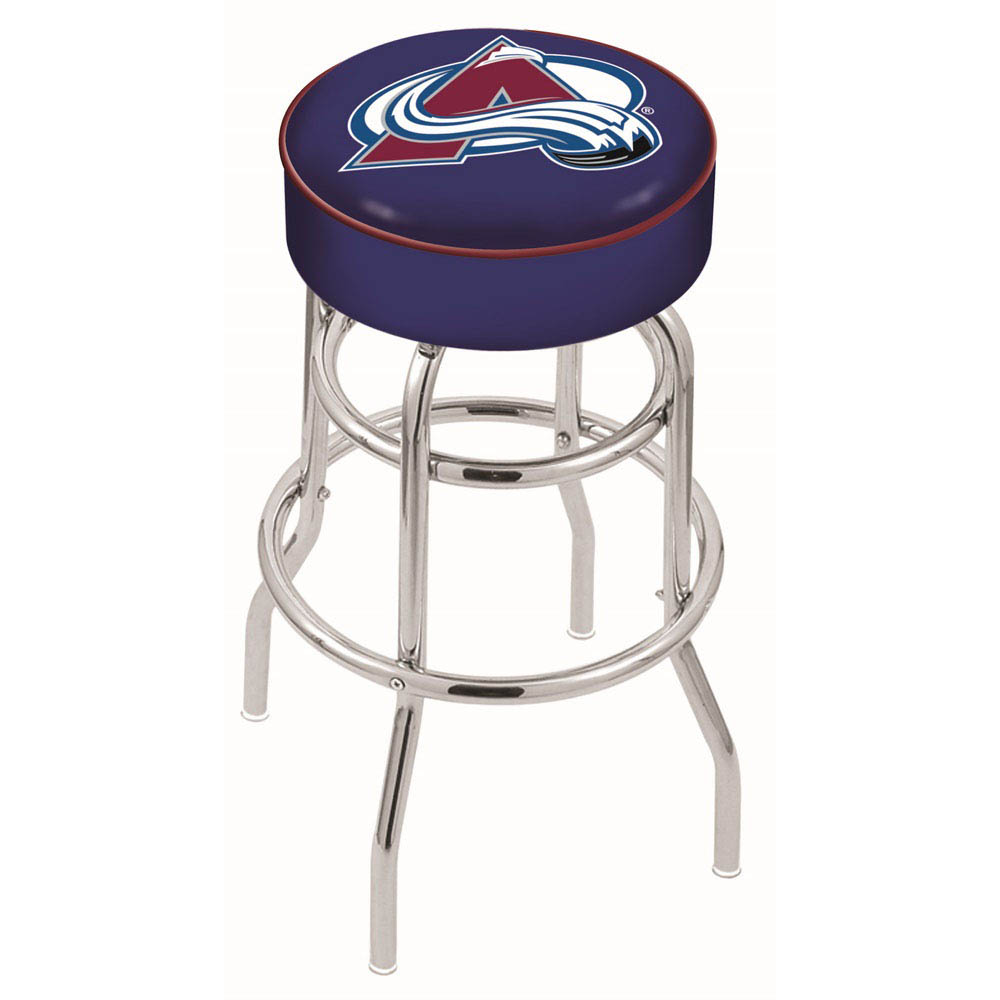 inch Colorado Avalanche Chrome 2-Ring Base Swivel Bar Stool
