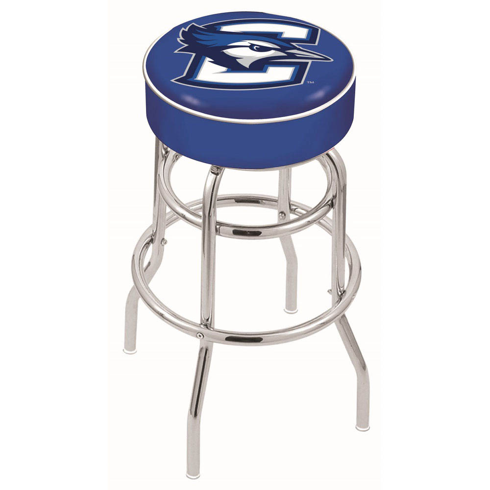 inch Creighton Chrome 2-Ring Base Swivel Bar Stool