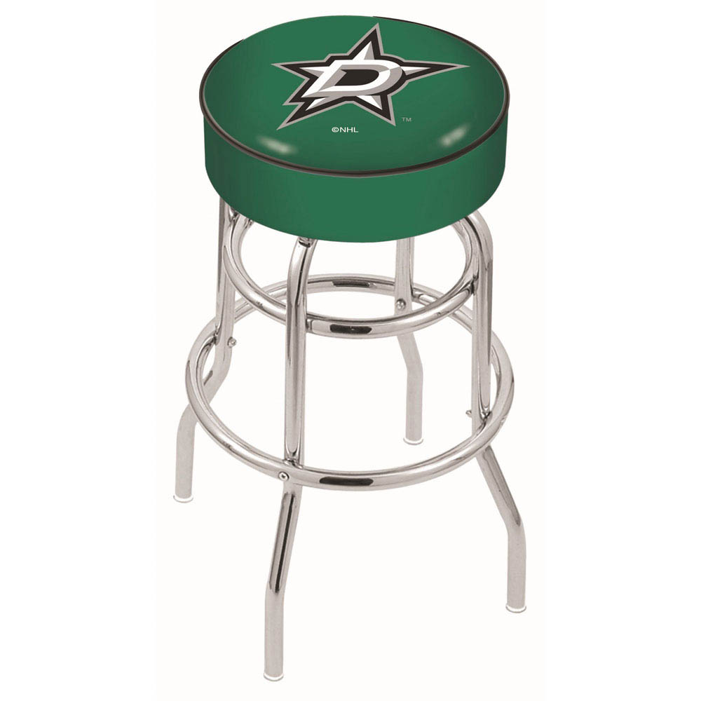 inch Dallas Stars Chrome 2-Ring Base Swivel Bar Stool