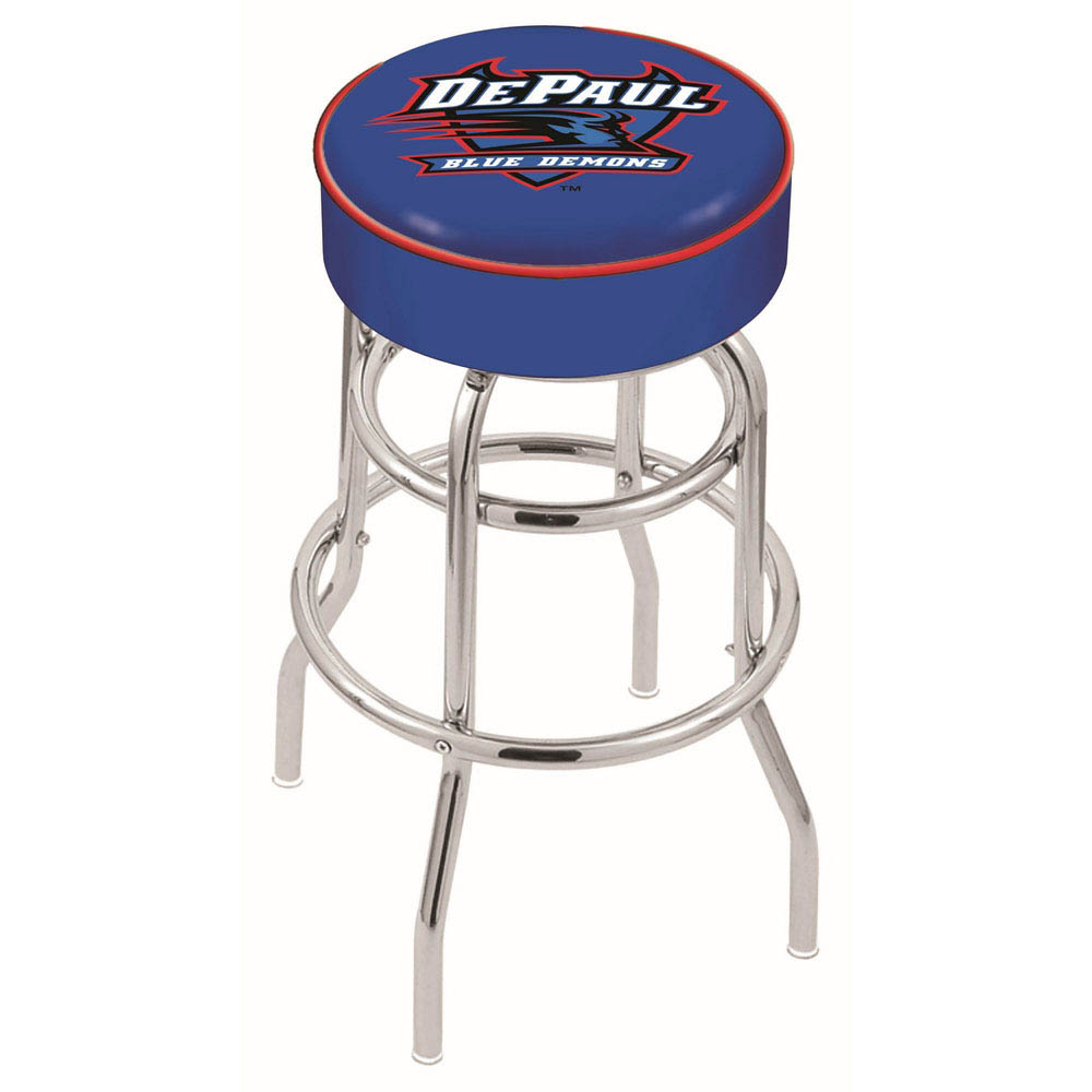 inch DePaul Chrome 2-Ring Base Swivel Bar Stool