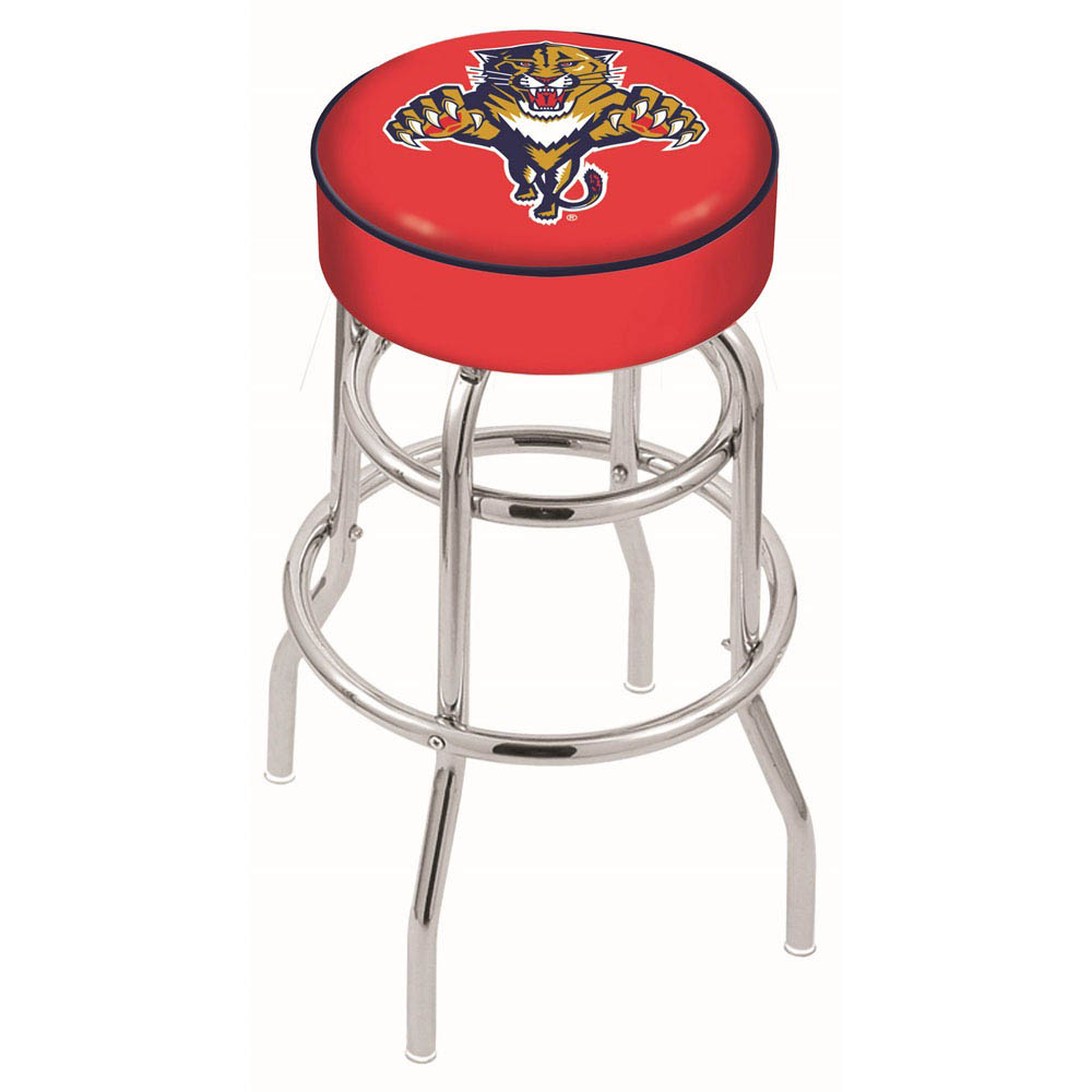 inch Florida Panthers Chrome 2-Ring Base Swivel Bar Stool