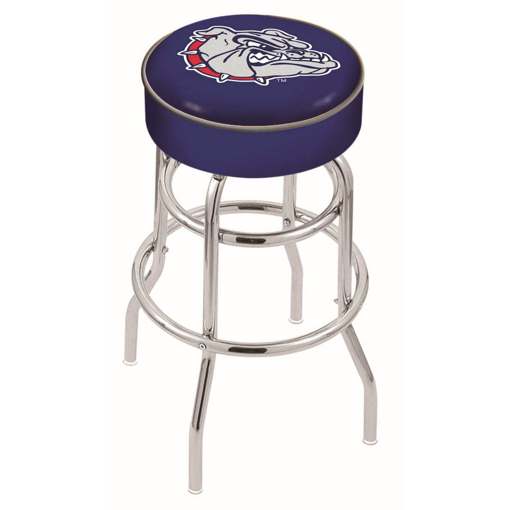 inch Gonzaga Chrome 2-Ring Base Swivel Bar Stool