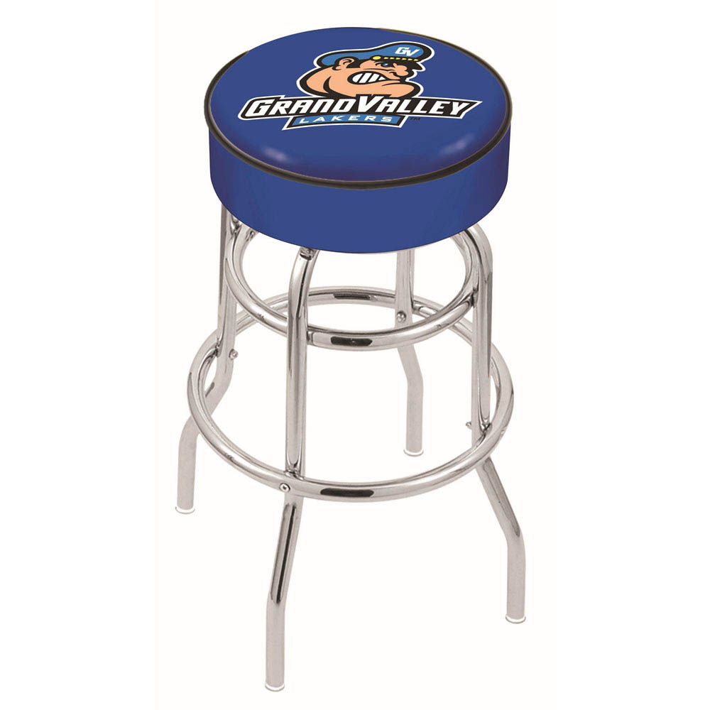 inch Grand Valley State Chrome 2-Ring Base Swivel Bar Stool