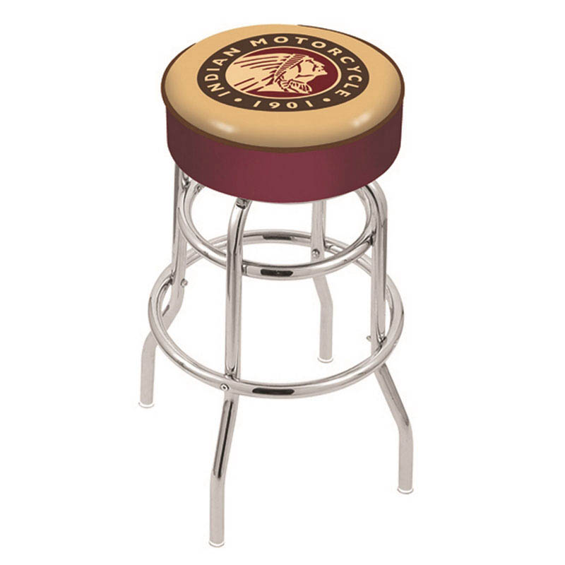 25 inch Indian Motorcycle Chrome 2-Ring Base Swivel Bar Stool