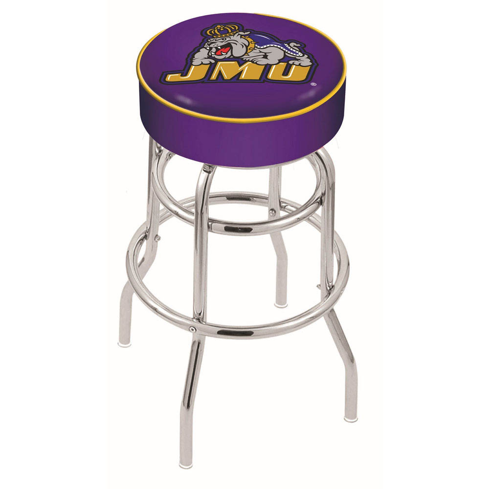 inch James Madison Chrome 2-Ring Base Swivel Bar Stool