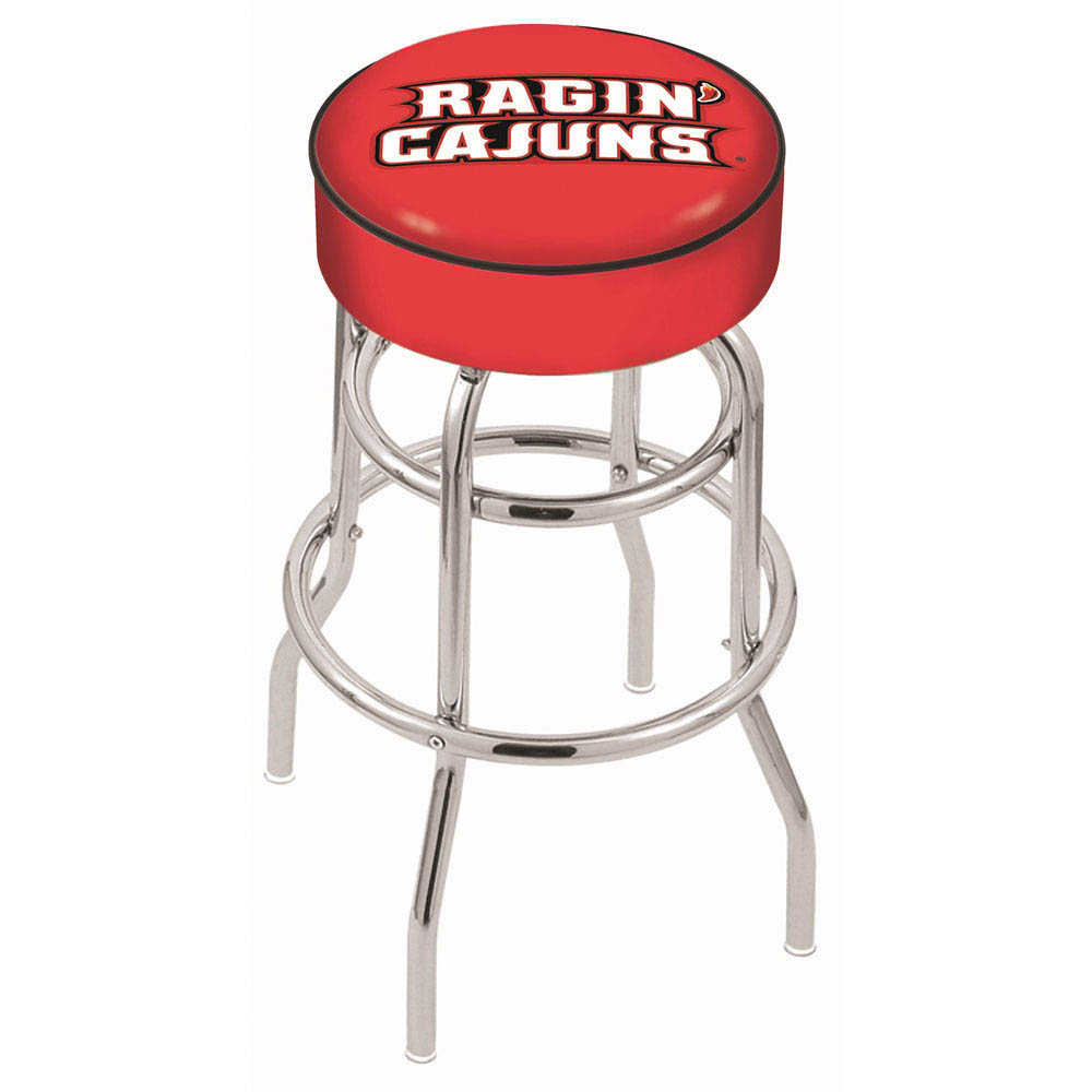 inch Louisiana-Lafayette Chrome 2-Ring Base Swivel Bar Stool