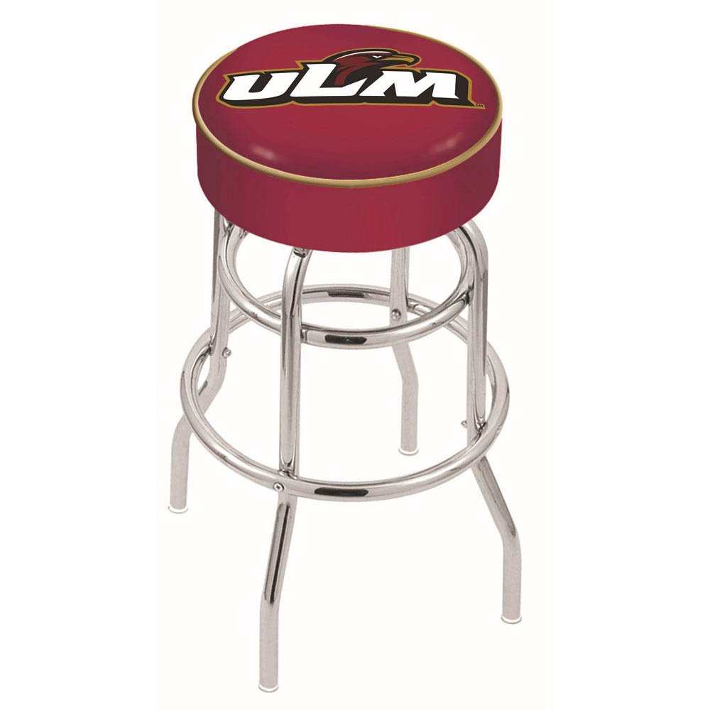 inch Louisiana-Monroe Chrome 2-Ring Base Swivel Bar Stool