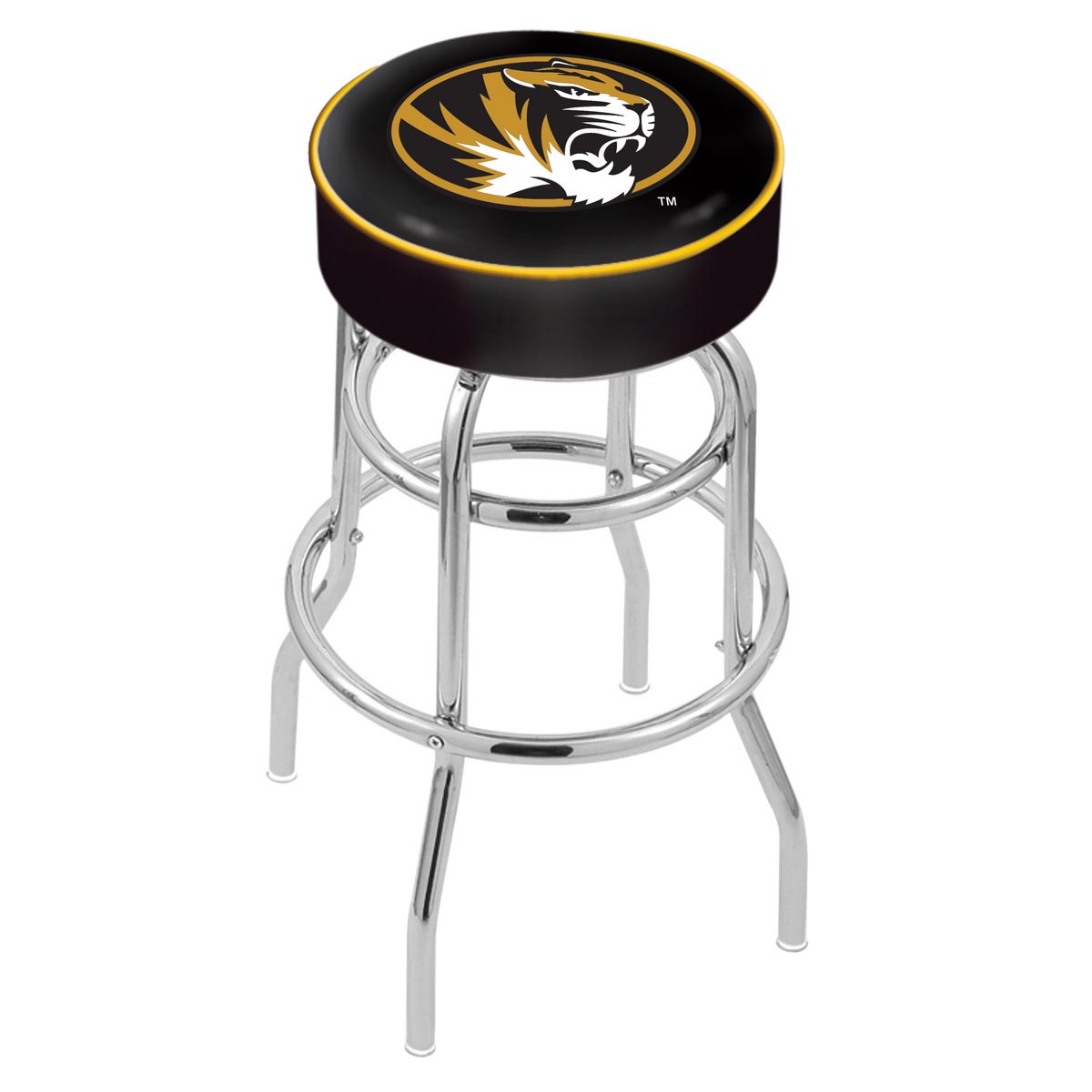 inch Missouri Chrome 2-Ring Base Swivel Bar Stool