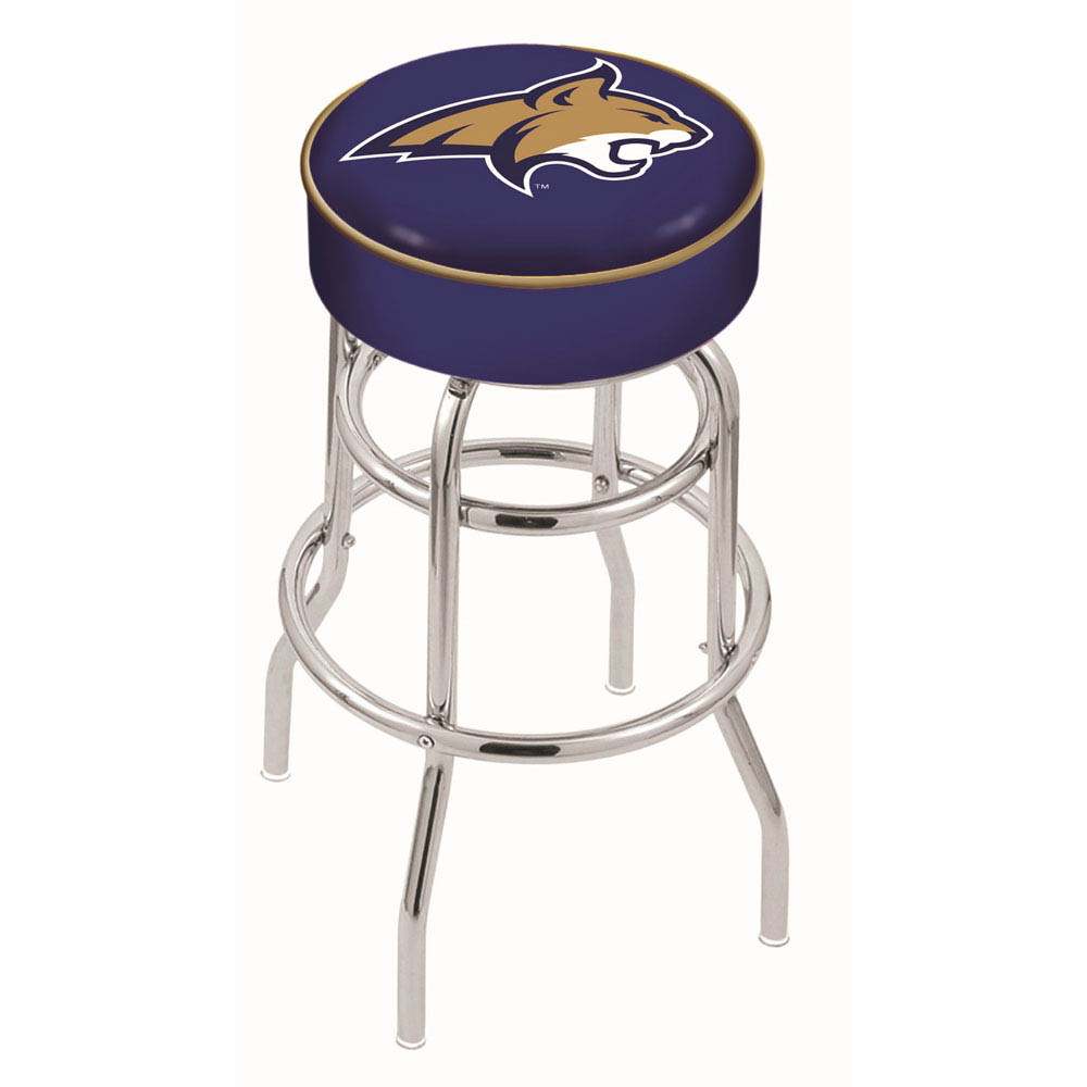 inch Montana State Chrome 2-Ring Base Swivel Bar Stool