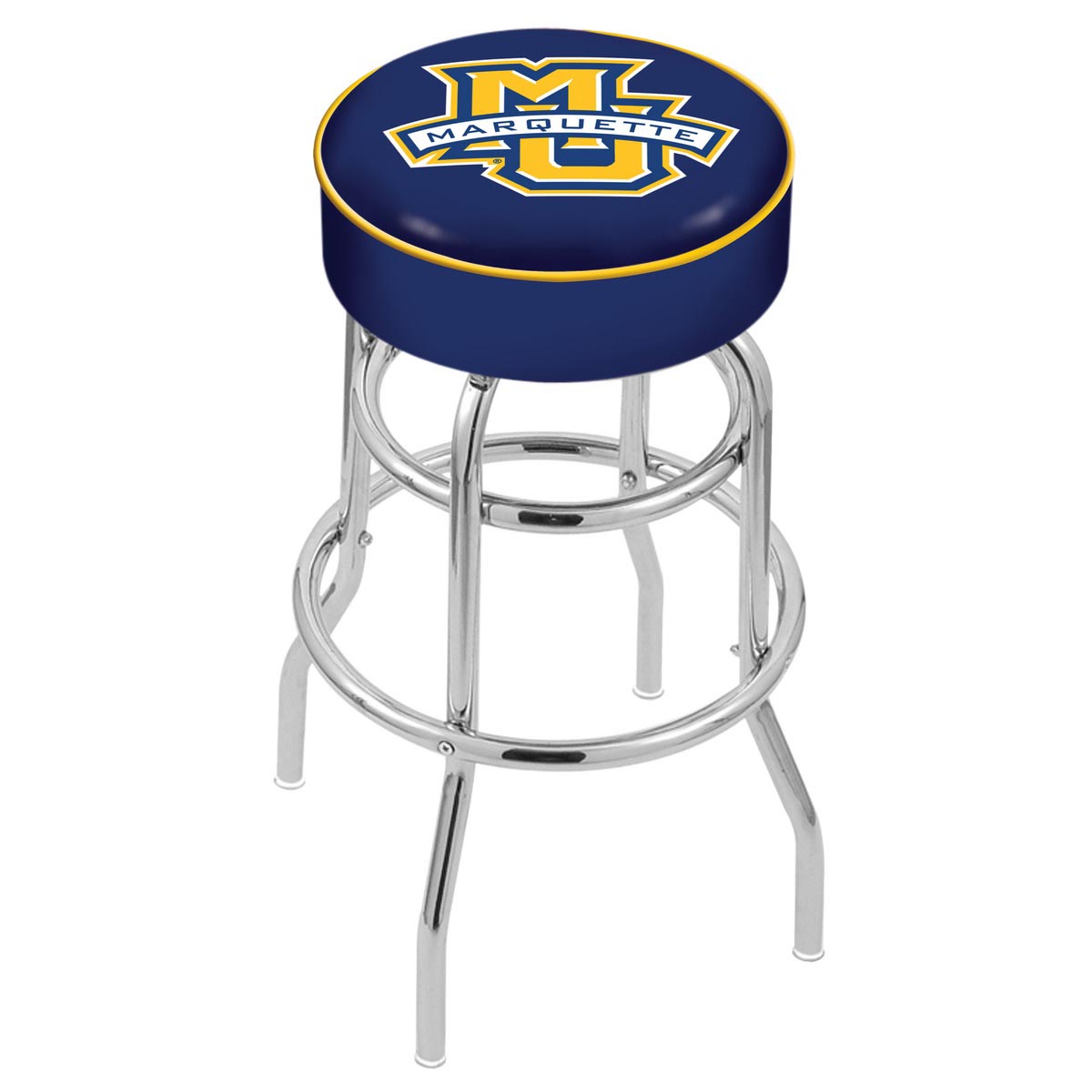 inch Marquette Chrome 2-Ring Base Swivel Bar Stool