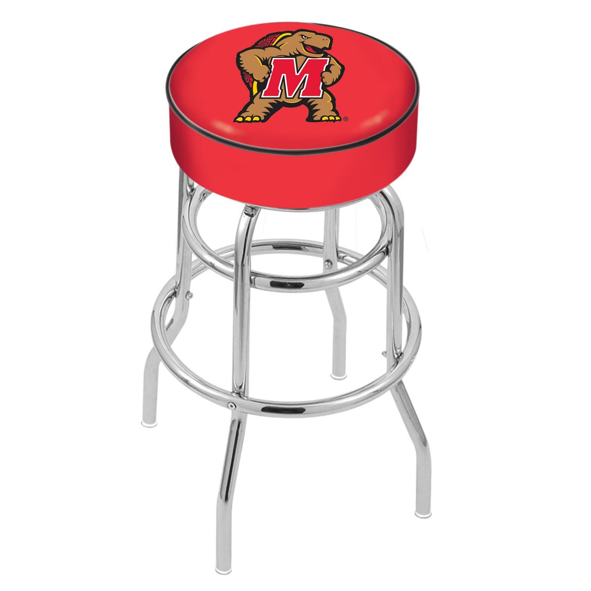 inch Maryland Chrome 2-Ring Base Swivel Bar Stool